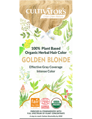 Tinte orgánico Rubio Dorado Cultivator's 100 gr. Ecocert