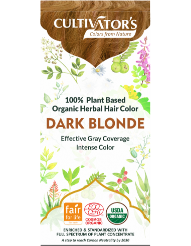 Tinte orgánico Rubio Oscuro Cultivator's 100 gr. Ecocert