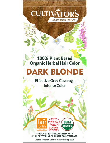 Tinte orgánico Rubio Oscuro Cultivator's 100 gr. Ecocert