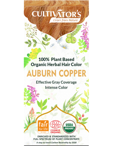 Tinte orgánico Cobrizo Dorado Cultivator's 100 gr. Ecocert