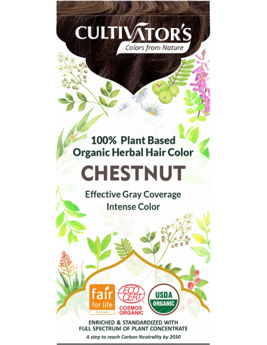 Tinte orgánico Castaño Cultivator's 100 gr. Ecocert
