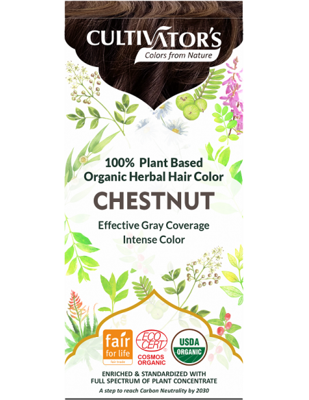 Tinte orgánico Castaño Cultivator's 100 gr. Ecocert