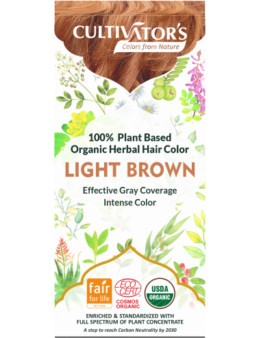 Organic Hair Light Golden Brown Cultivator's 100 gr. Ecocert