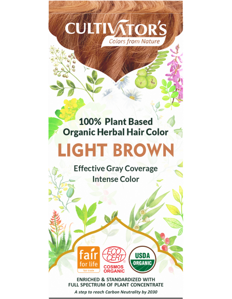 Organic Hair Light Golden Brown Cultivator's 100 gr. Ecocert